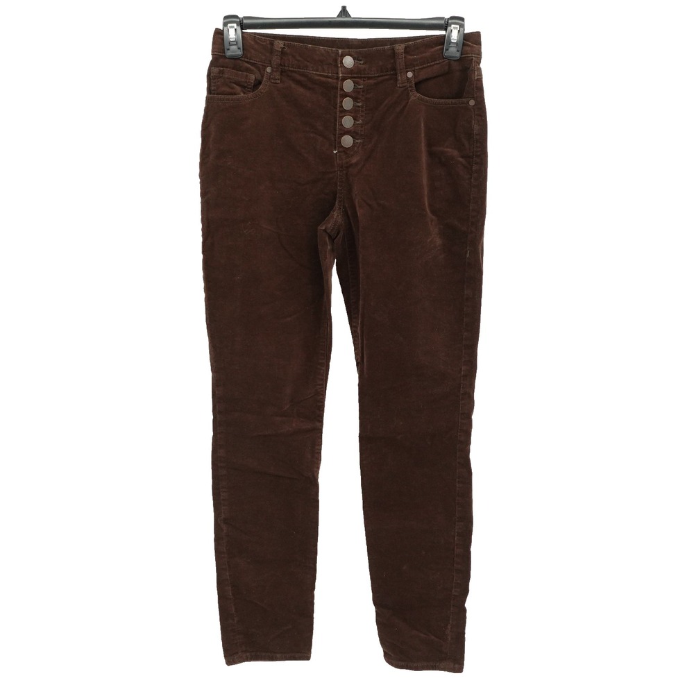 Cabi Corduroy Pants SZ 4 Skinny Button Fly Preppy Dark Academia Elevated Casual